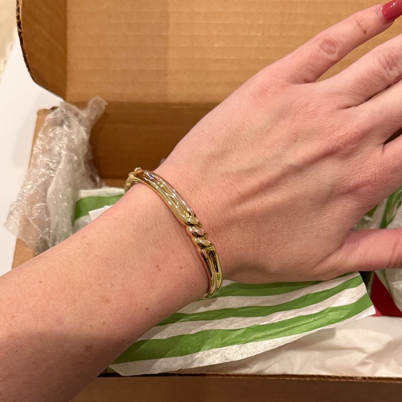 Kate Spade Twisted Gold and Pink Bracelet - Picture 2 of 4